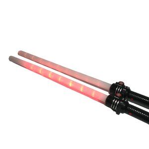 Space Sword Battle Lightsaber Toy Lights-Up Blades & Sounds 26 Inches Set of 2